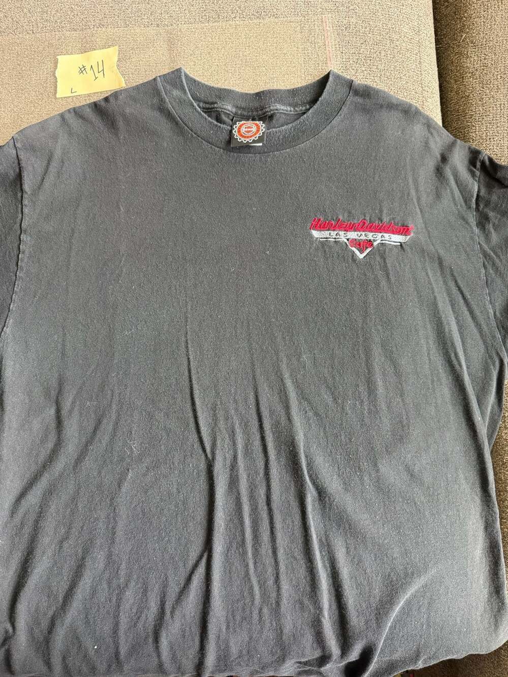 Harley-Davidson Cafe Las Vegas Embroidered Black T-Shirt